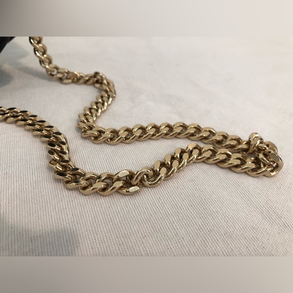 A.P.C. Genève Bag Black Croc Embossed Clutch Chain Crossbody - Picture 7 of 8